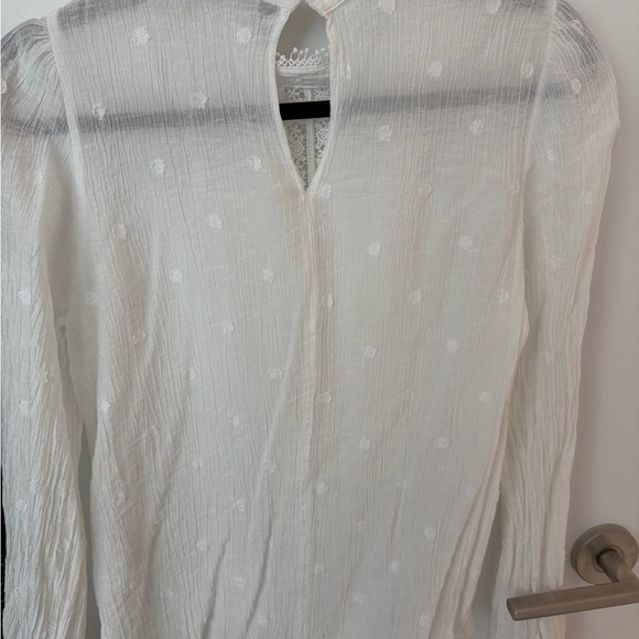 Zara White Ruffled Blouse - Picture 5 of 5